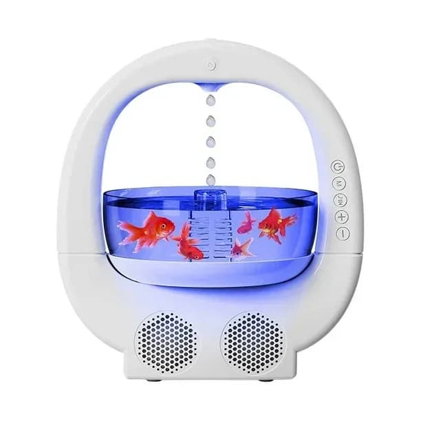 مرطب هواء مع حوض أسماك ومكبر صوت بلوتوث Like a Fish in Water Anti-Gravity Humidifier Speaker – 8316