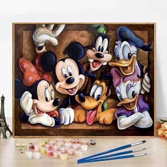 لوحة تلوين بالأرقام ميكي ماوس 50×40 سم للرسم
