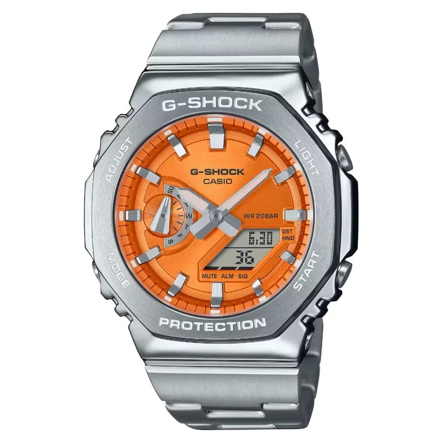 ساعة يد رجالية معدنية أنيقة من كاسيو G-SHOCK GM-2110D-4ADR