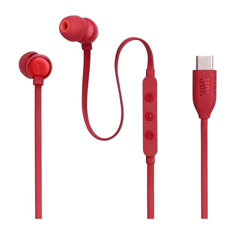 سماعات JBL T310C السلكية بمنفذ USB Type-C لون أحمر 200004577 — 3