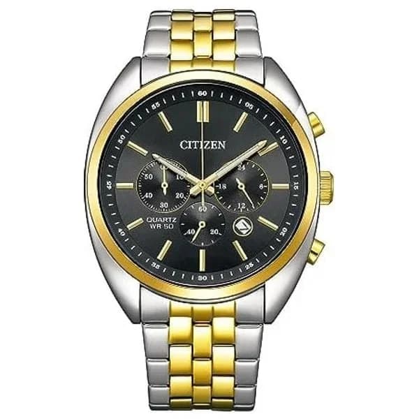 ساعة يد رجالية أنيقة بعرض تناظري مع كرونوغراف من CITIZEN AN8214-55E