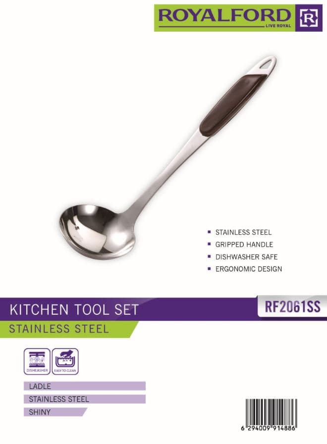 ملعقة شوربة من الستانلس ستيل عالية الجودة للاستخدام اليومي من ROYALFORD RF2061SS — 2