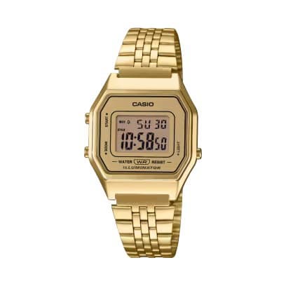 ساعة كاسيو LA680WGA-9DF ذهبية للنساء بتصميم كلاسيكي وعصري — 2