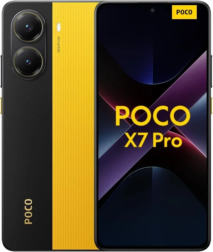 هاتف POCO X7 Pro الذكي باللون الأصفر مع ذاكرة 12GB RAM و 512GB ROM - 6932554408688