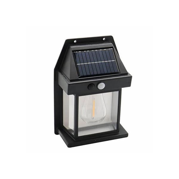 مصباح جداري شمسي بحسّاس حركة يعمل بالطاقة الشمسية - SOL-LAMP-888-BLK