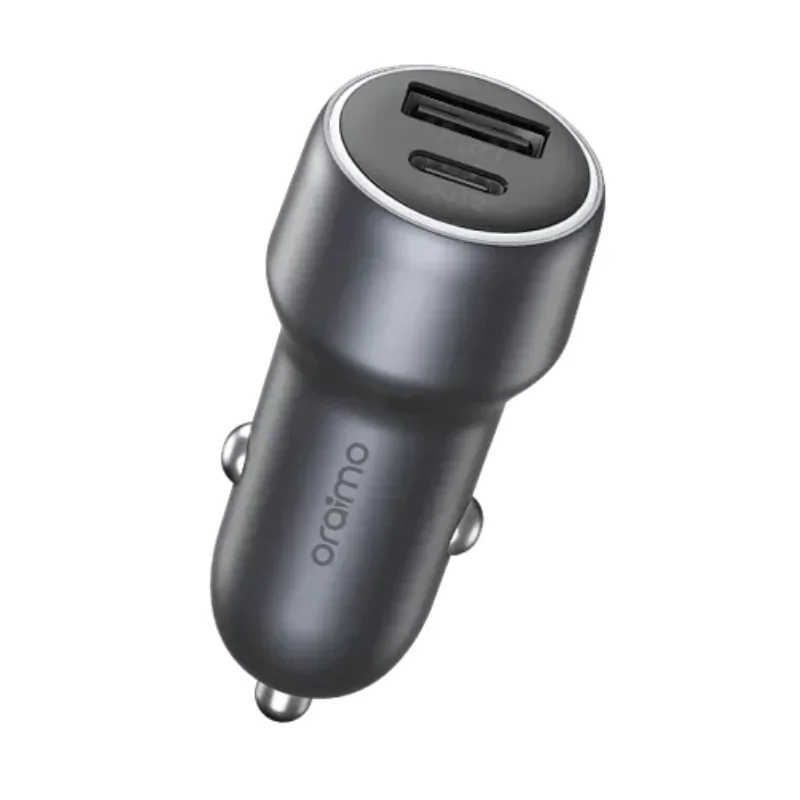 شاحن سيارة سريع Oraimo Bullet 48W بمنفذين USB Type-C و Type-A - OCC-73D(DarkChrome)