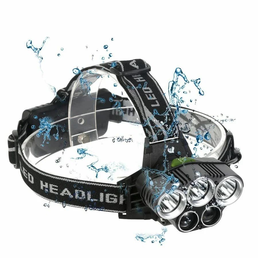 لايت رأس LED قابل للشحن مزود بـ 5 مصابيح ومقاوم للماء a003sgol15