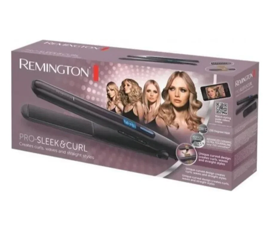 مملس شعر احترافي بتصميم منحني مثالي للتجعيد والتسريح من REMINGTON S6505