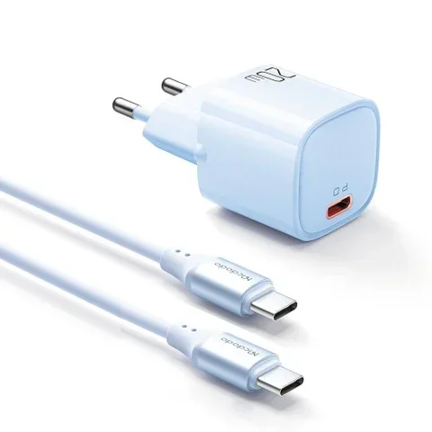 شاحن سريع 20 واط مع كابل USB-C إلى Lightning بطول 1.2 متر - CH-4726