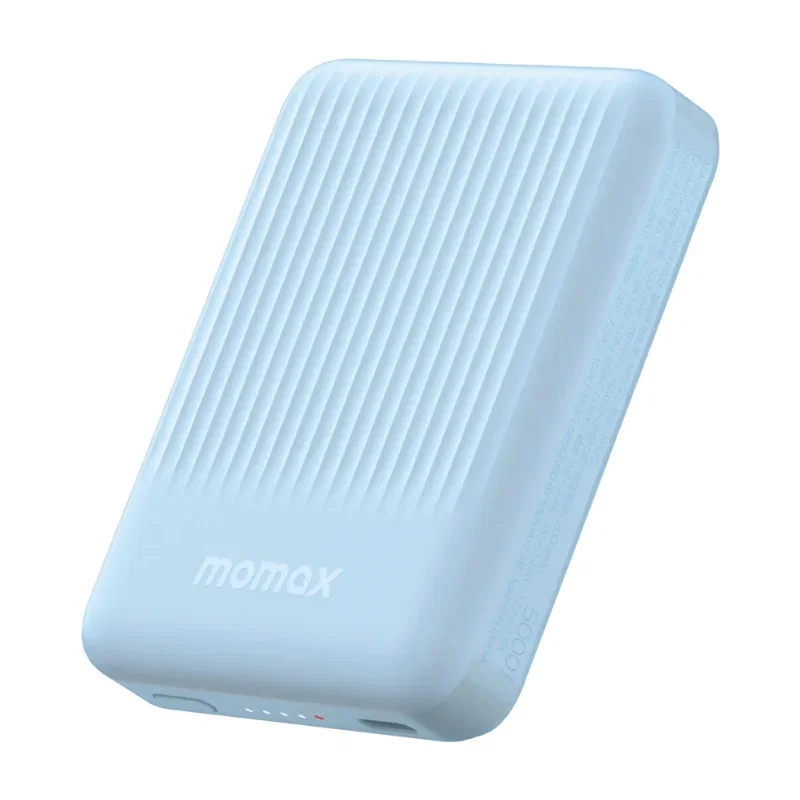 شاحن طوارئ Momax Q.Mag Minimal 5000mAh مغناطيسي أزرق - 3108