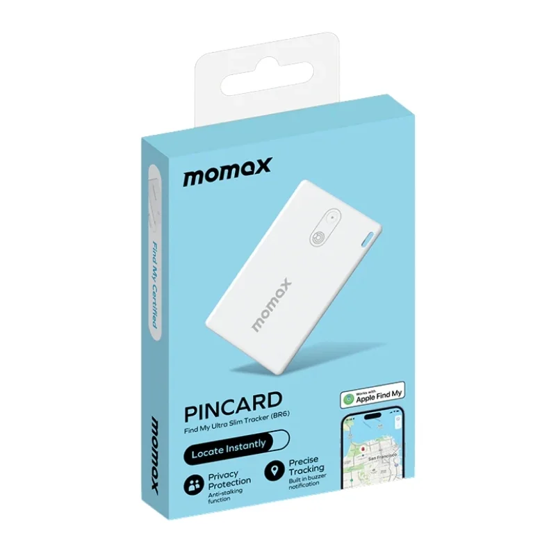 متعقب Momax Find My Ultra Slim Tracker أبيض 3067 — 3