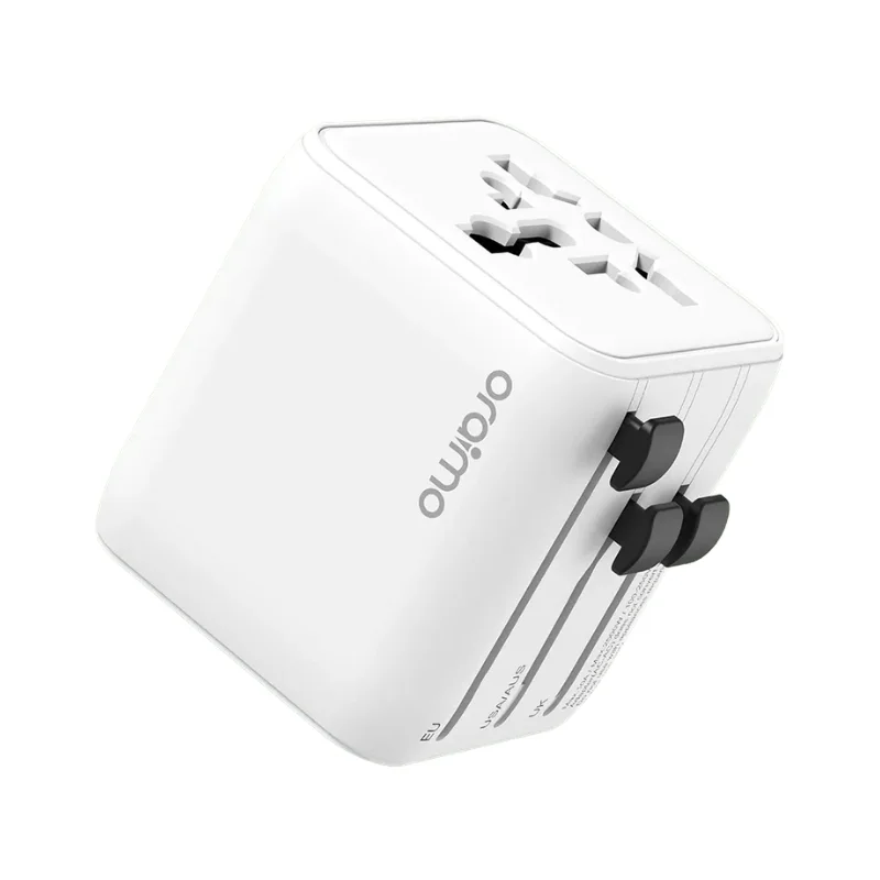 شاحن السفر Oraimo CHAR OCW-T01 الأبيض مع منفذين USB-A و USB-C - 7545