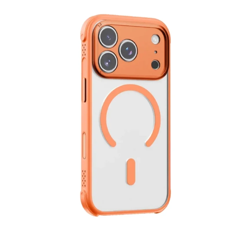 حافظة Momax CaseForm AiR مغناطيسية لهاتف iPhone 17 Pro Max بلون برتقالي شمسي - 3189