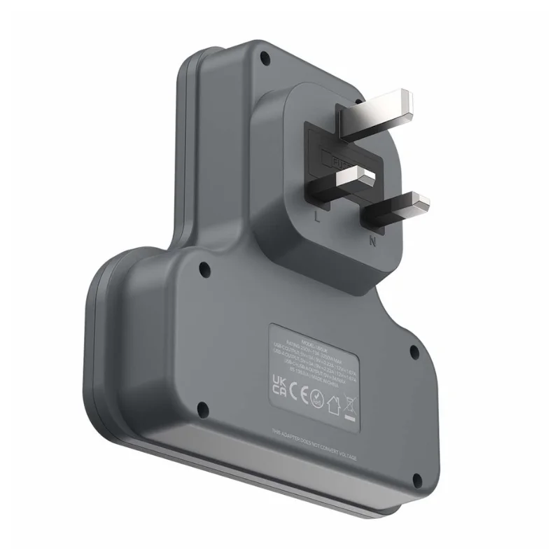 تقسيم كهرباء موماكس ONEPLUG بثلاث مخارج طاقة ومنفذين USB - 2889 — 2