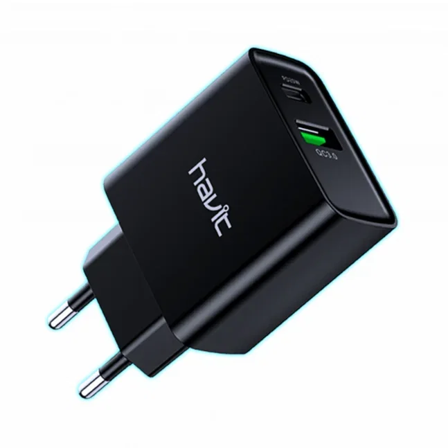 شاحن Havit HV-UC111 EU PD20W+QC3.0 مزدوج المنافذ - 6284