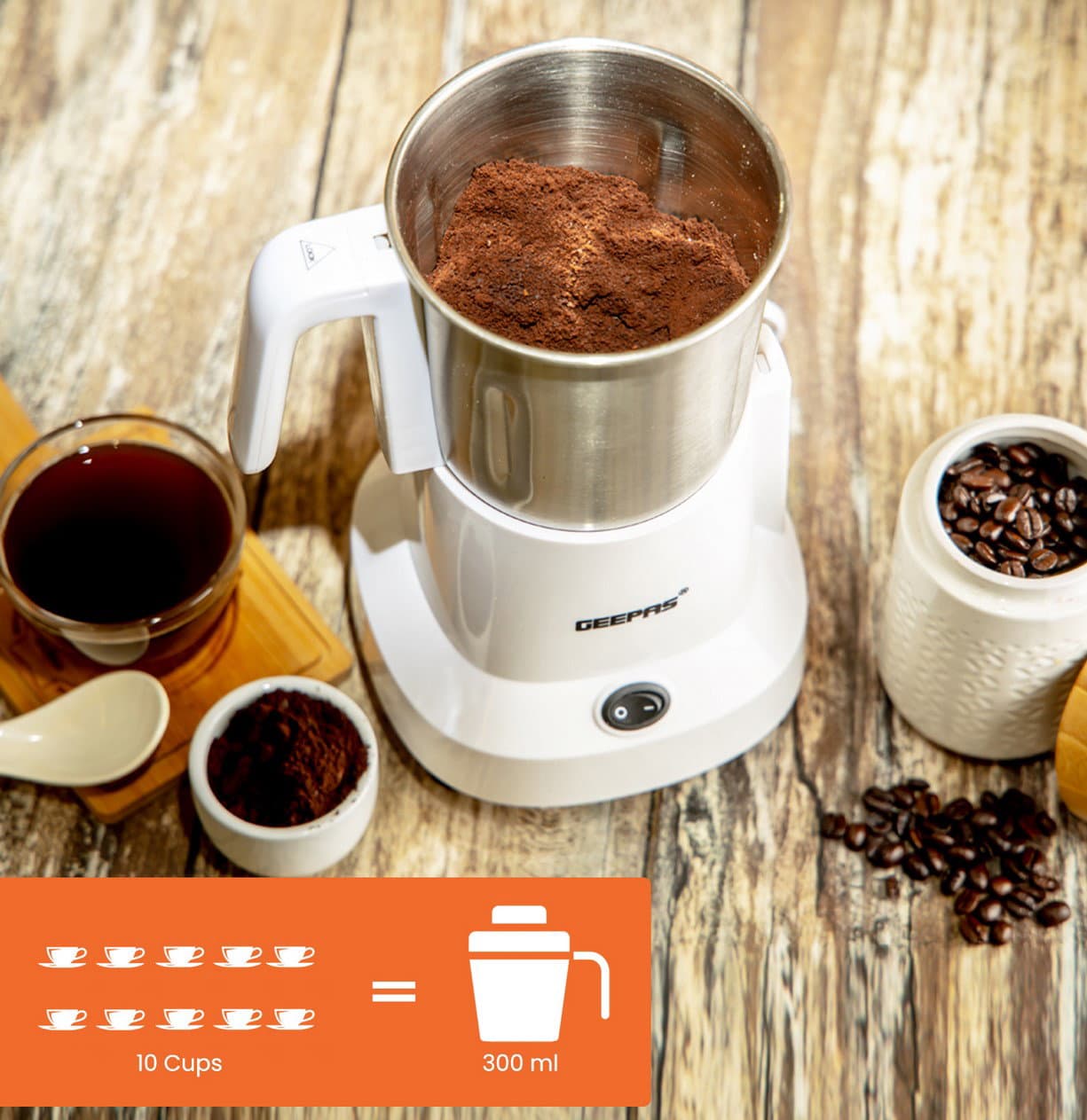 مطحنة قهوة كهربائية GEEPAS GCG6105 — 4