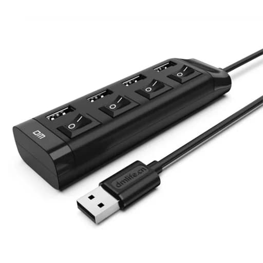 موزع USB-A رباعي USB-2.0 To 4 Port USB2.0 Hub 8448