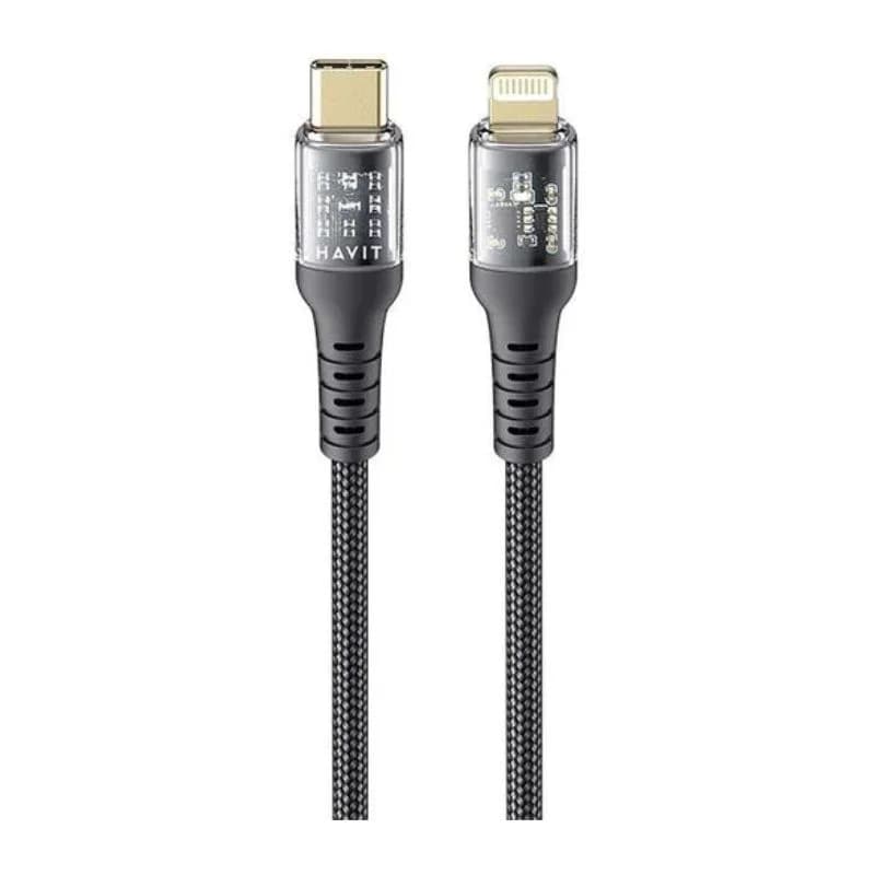 كيبل Havit CB6241 Type-C إلى Lightning PD20W بطول 1 متر - أسود - 6449
