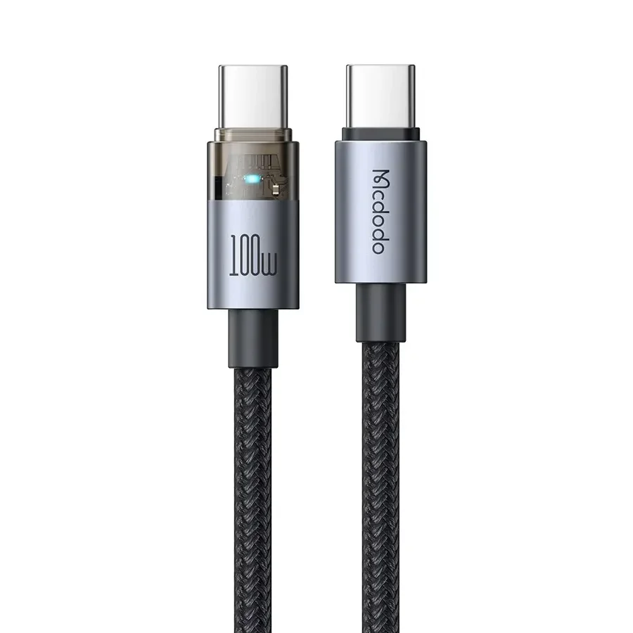كابل شحن ونقل بيانات USB-C إلى USB-C مع ضوء شحن CA-5580
