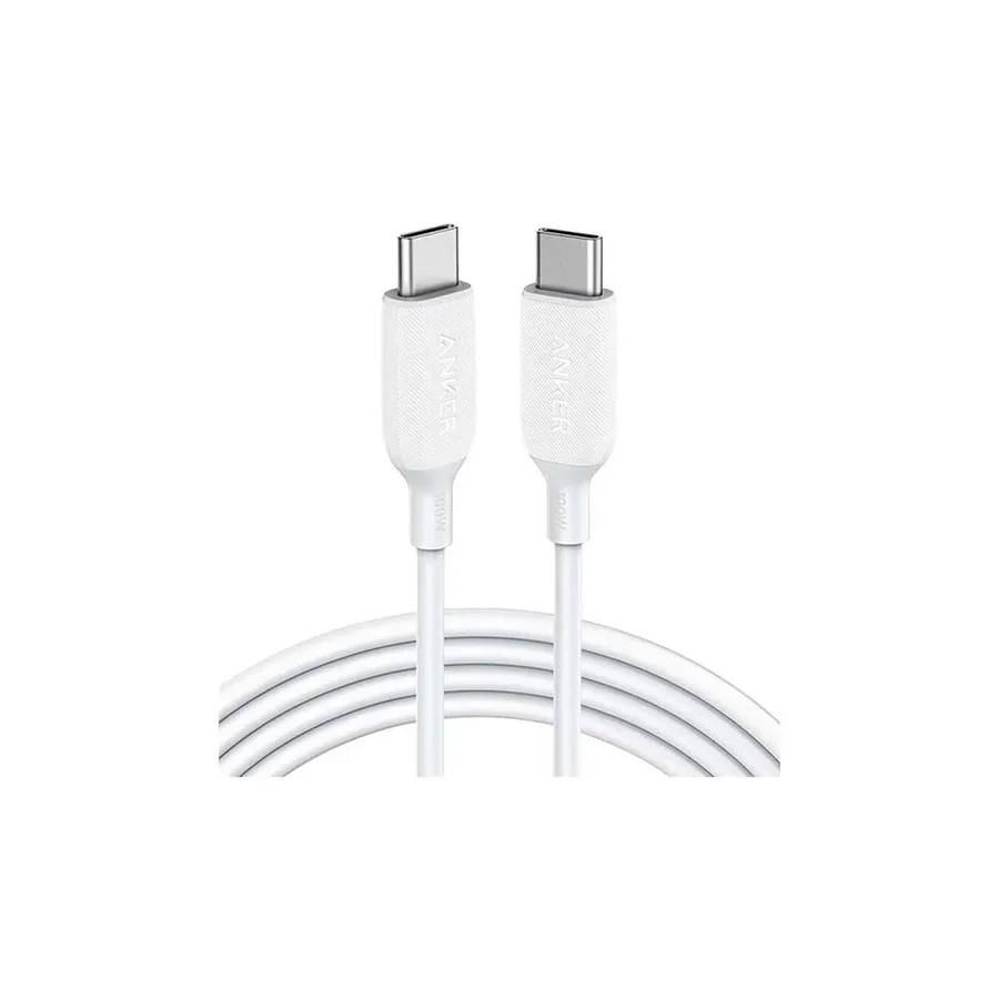 كابل أنكر باورلاين III USB-C إلى USB-C بقوة 100 واط - أبيض - 6765