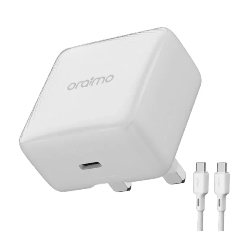 شاحن Oraimo 20W بتقنية GaN ومنفذ Type-C - أبيض - 5021