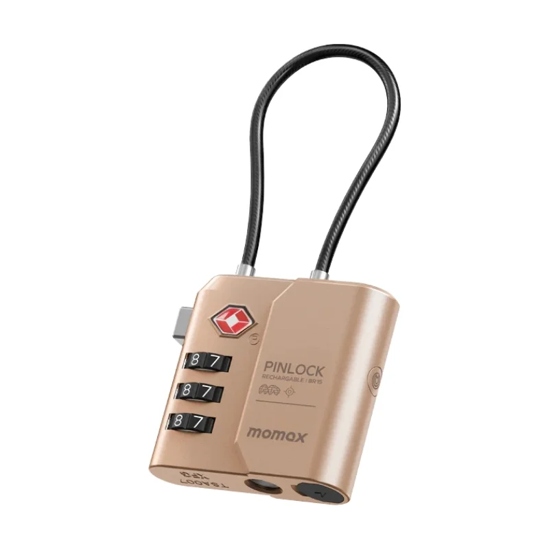 قفل Momax PinLock TSA بمحدد مواقع Find My Desert Titanium 3496