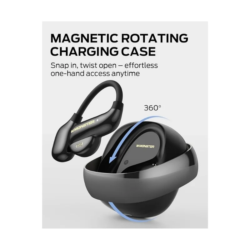 سماعة Monster Open Ear AC390 اللاسلكية بتصميم مفتوح وخفيفة الوزن - 200008042 — 4