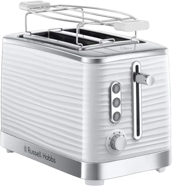 محمصة خبز بيضاء عالية الجودة مع ميزات متعددة من RUSSELL HOBBS 24370-56