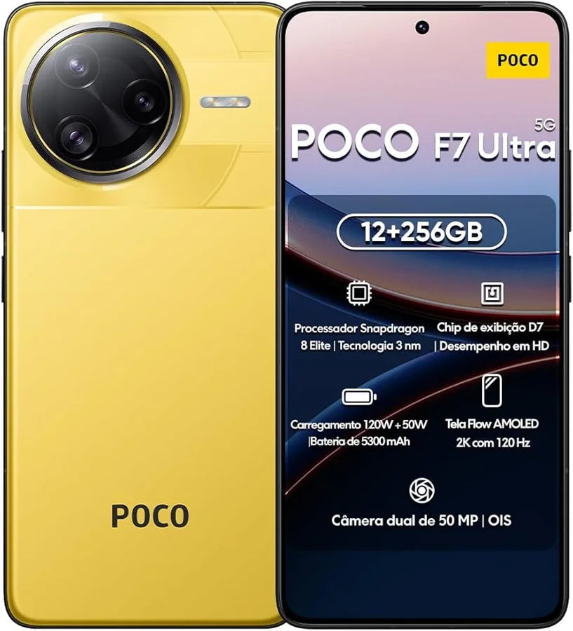 هاتف POCO F7 Ultra أصفر 16GB RAM 512GB ROM - 6932554420956