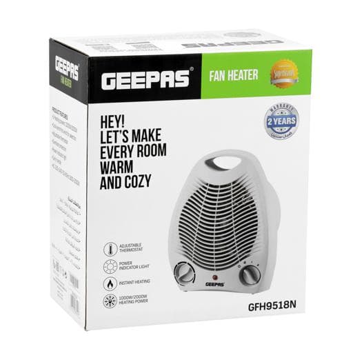 دفاية كهربائية بمروحة بقوتين وحماية من الحرارة الزائدة من GEEPAS GFH9518N — 3