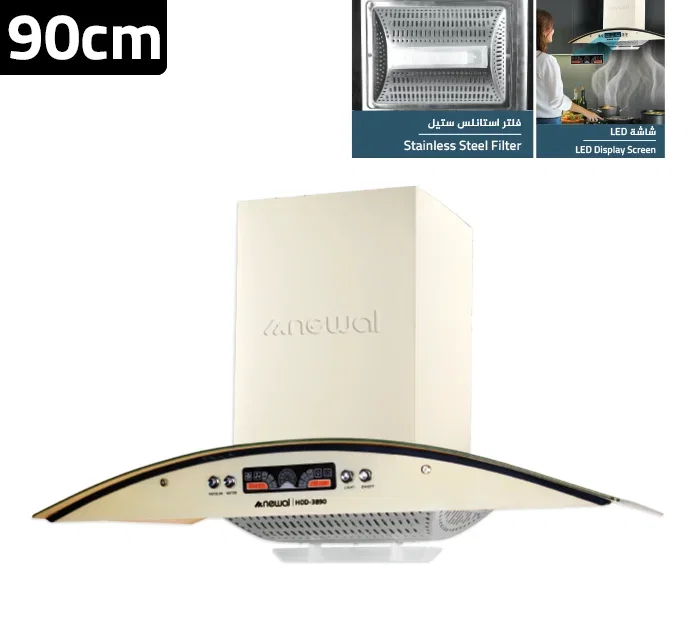 شفاط مطبخ جداري عالي الأداء من نيوال HOD-3890/04
