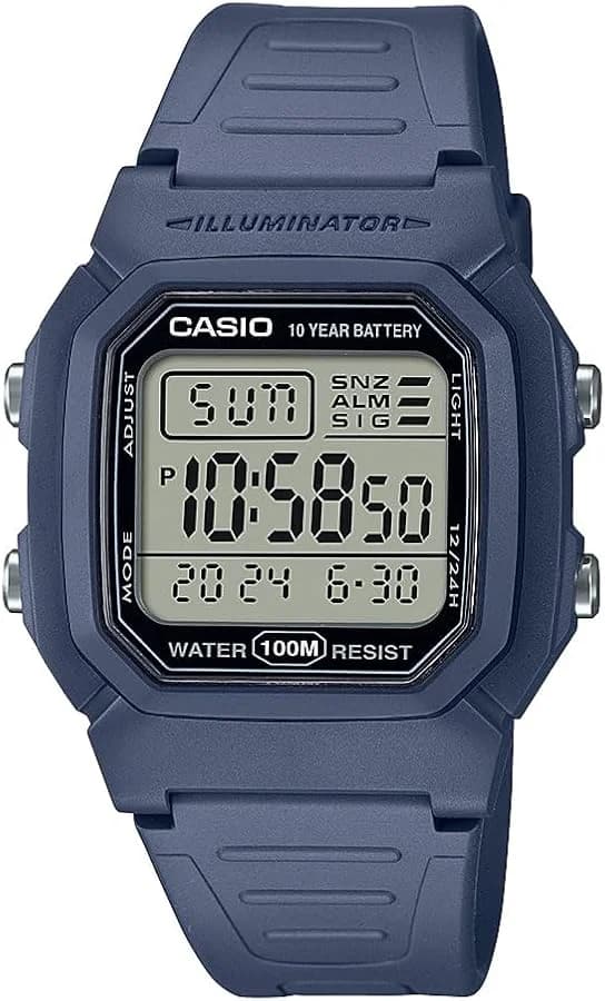 ساعة يد رجالية رقمية من كاسيو W-800HM-2AVDF