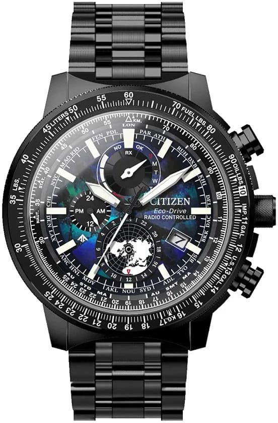 ساعة يد رجالية أنيقة من سيتيزن BY3005-56E بتقنية Eco-Drive ومقاومة للماء حتى 200 متر