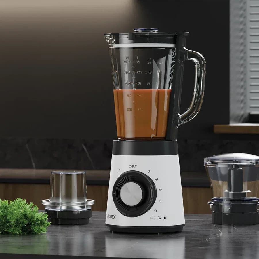 خلاط كهربائي 3 في 1 بقوة 500 واط مع وعاء زجاجي - BL785 — 4