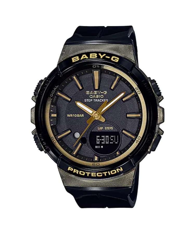 ساعة يد نسائية أنيقة بتصميم متوسط الحجم من كاسيو G-SHOCK BGS-100GS-1ADR