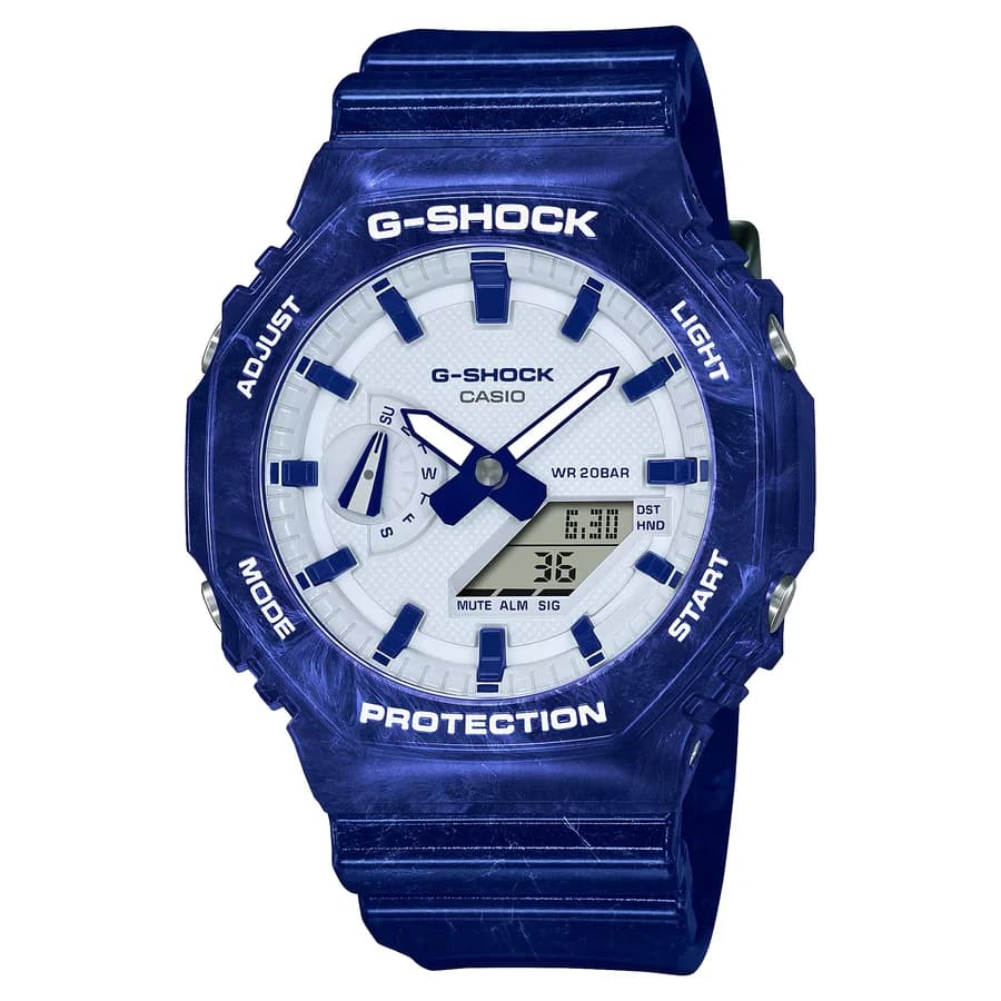 ساعة يد رجالية G-SHOCK GA-2100 Blue Planet