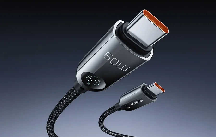 كابل بيانات وشحن USB-C إلى USB-C مع شاشة LED CA-4780 — 2