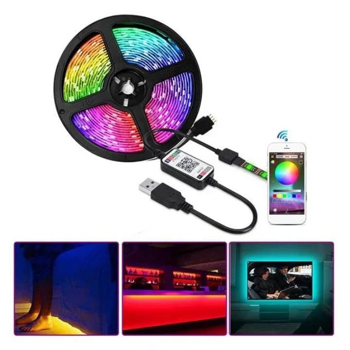 شريط إضاءة ذكي RGB Xtrike Me مع تحكم عبر التطبيق والبلوتوث - HT-5050-B5
