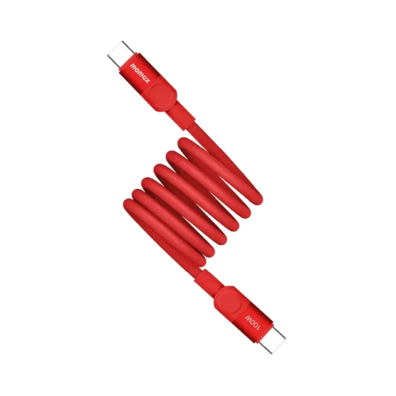 كابل Momax Mag.Link مغناطيسي USB-C إلى USB-C بقوة 100 واط - 9010