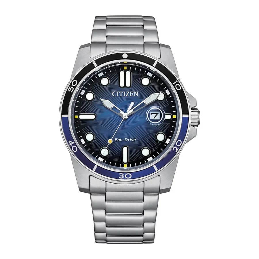 ساعة يد رجالية أنيقة تعمل بالطاقة الشمسية من سلسلة Eco-Drive - AW1810-85L
