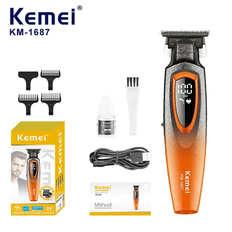 ‫ماكنة كيمي صفر برتقالي 1687 - Kemei KM-1687‬‏ km-1687