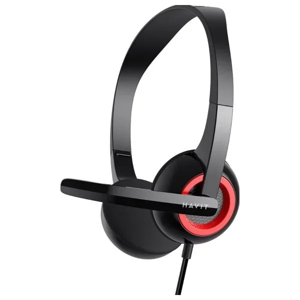 سماعة الألعاب السلكية Havit H202d-black مع ميكروفون مدمج وتصميم خفيف