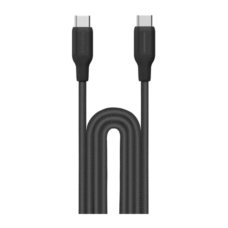 كيبل Momax 1-Link Flow CC 100W USB-C مقوى بطول 2 متر - أسود - 1944