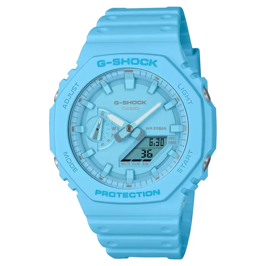 ساعة يد رجالية مقاومة للصدمات ومقاومة للماء من كاسيو G-SHOCK GA-2100-2A2DR