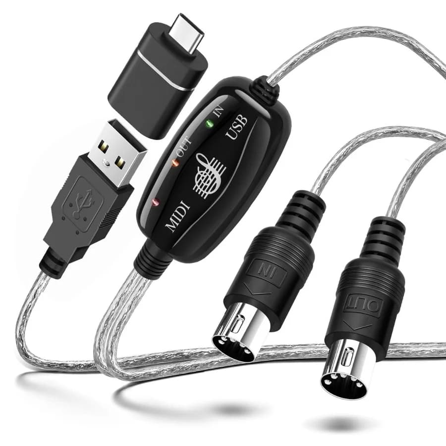 كابل MIDI إلى USB لتوصيل الأجهزة الموسيقية - 210180
