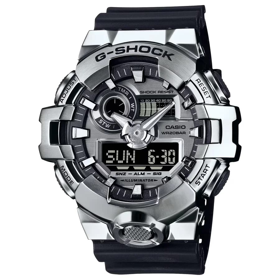 ساعة يد رجالية معدنية أنيقة من سلسلة G-SHOCK GM-700-1ADR
