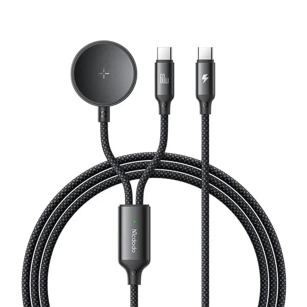 كابل شحن 2 في 1 USB-C إلى USB-C + شاحن لاسلكي لساعات سامسونج CA-4210