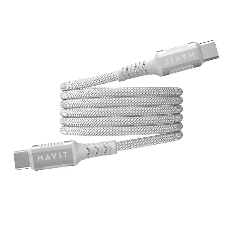 كيبل مغناطيسي USB Type-C إلى Type-C بطول 1 متر من هافيت 6179