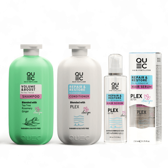 QUEC KIT VITAMIN VOLUME  BOOST-SHAMPOOCONDITINOERSERUM-كويك كت فيتامين حجم وكثافة -شامبوبلسمسيروم — 6