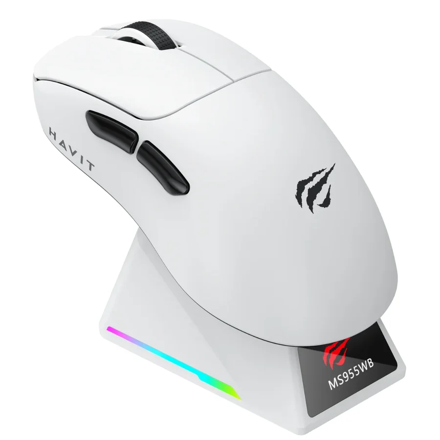 ماوس لاسلكي Havit MS955WB أبيض وأسود - 1637